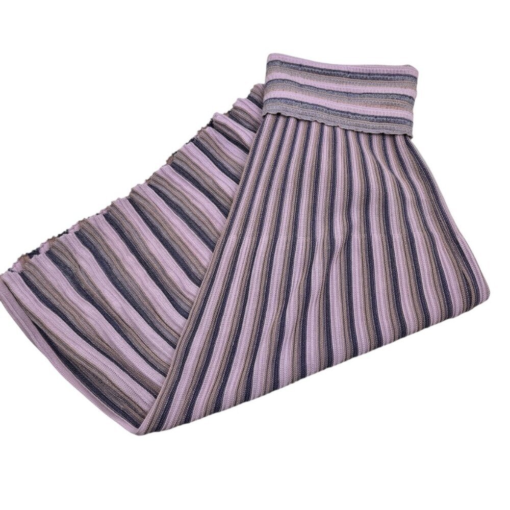 Ana Julia Malharia Knit Striped Fold-over Maxi Skirt Women's Size Medium